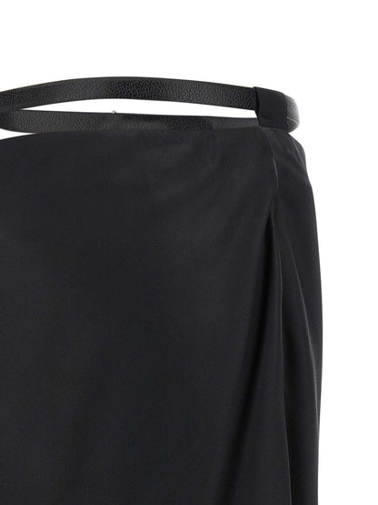 Tom Ford Black Silk Midi Skirt - HBPS Beauty & Fashion