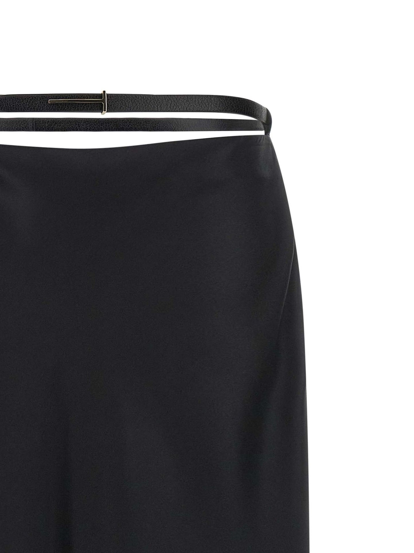 Tom Ford Black Silk Midi Skirt - HBPS Beauty & Fashion