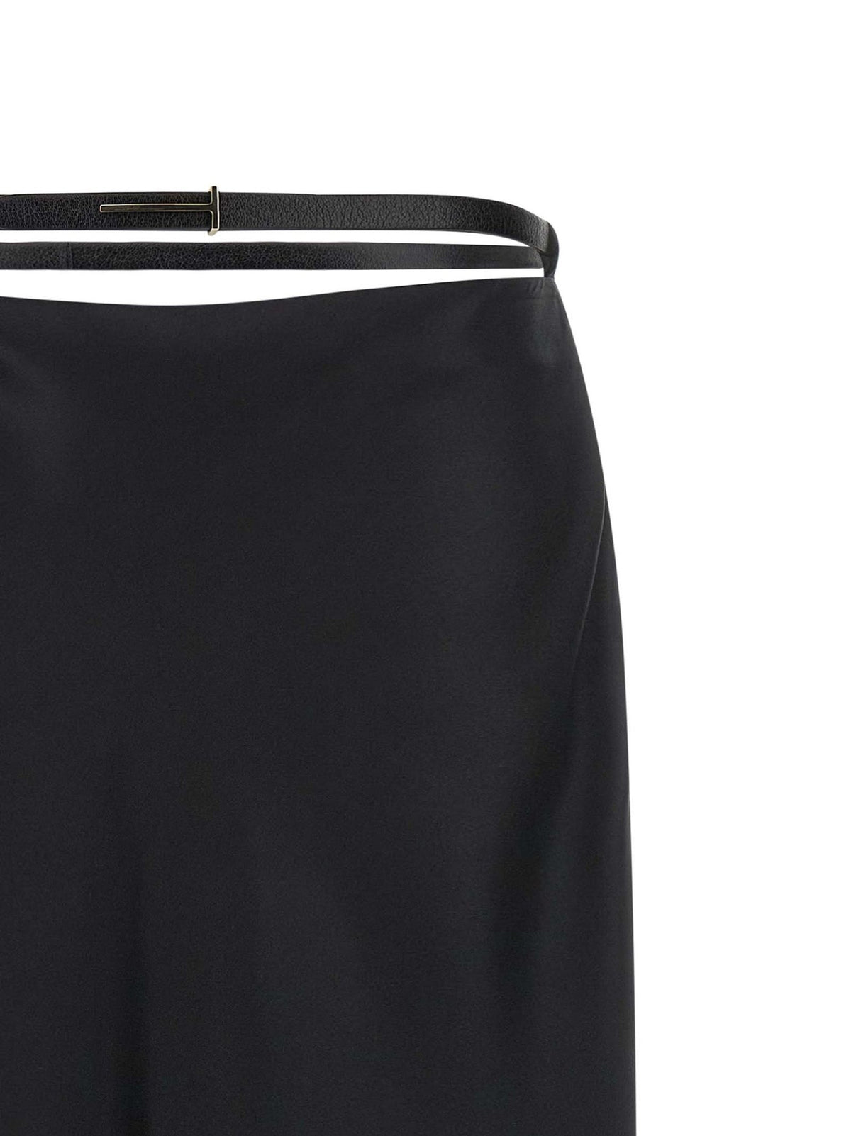 Tom Ford Black Silk Midi Skirt - HBPS Beauty & Fashion