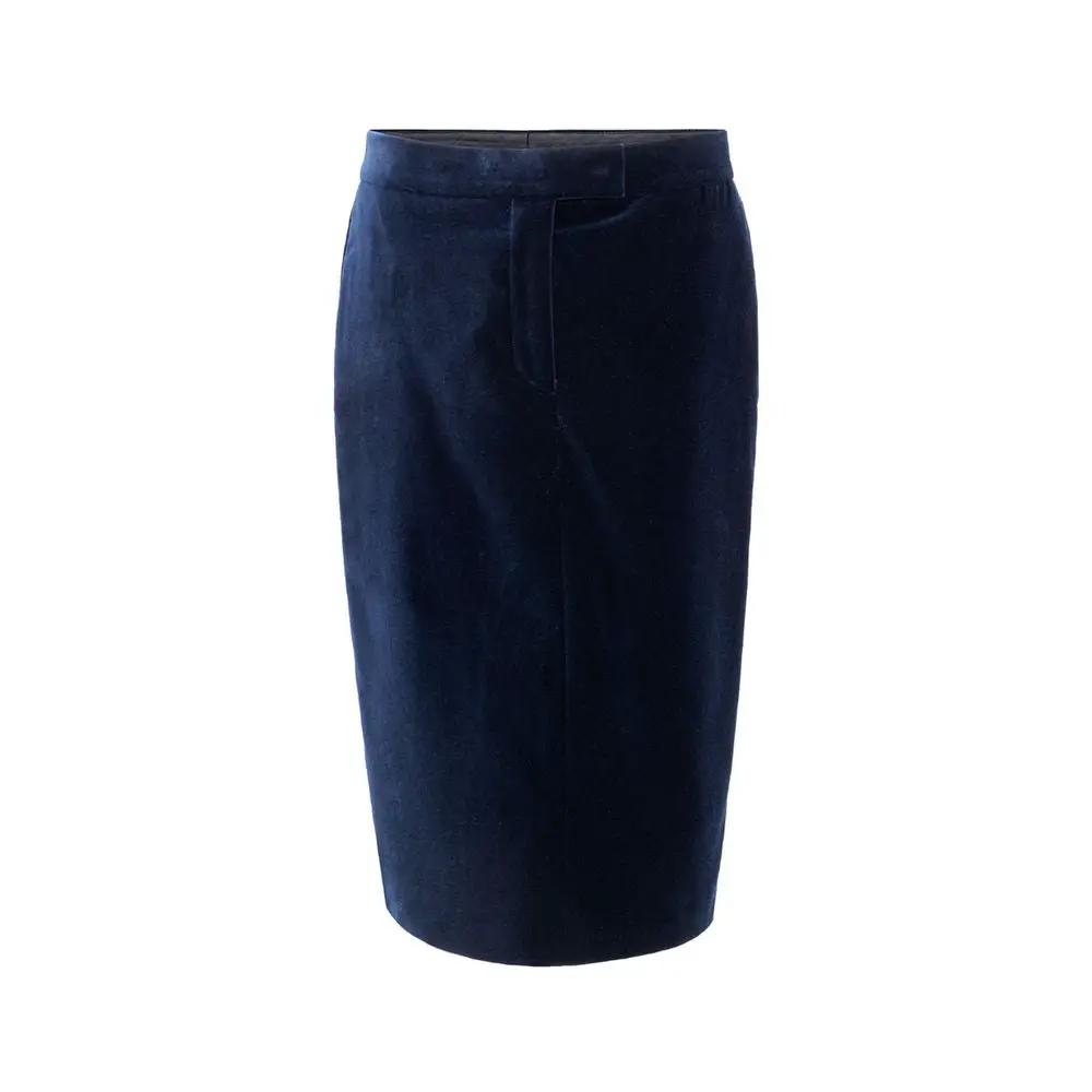 Tom Ford Blue Cotton Midi Skirt - HBPS Beauty & Fashion