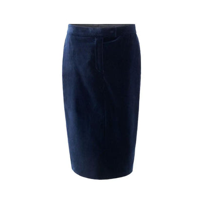 Tom Ford Blue Cotton Midi Skirt - HBPS Beauty & Fashion