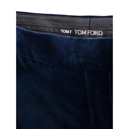Tom Ford Blue Cotton Midi Skirt - HBPS Beauty & Fashion