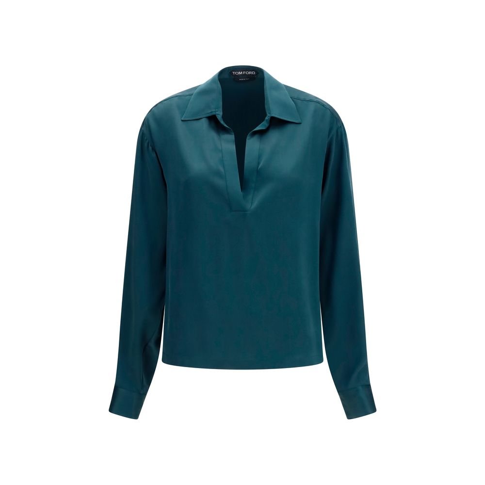Tom Ford Blue Silk Dress Shirt - HBPS Beauty & Fashion