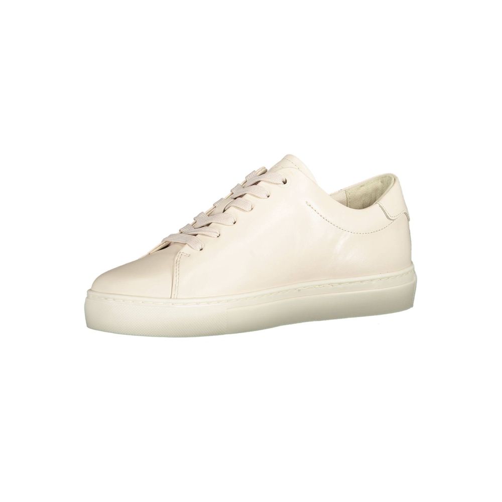 Tommy Hilfiger Beige Leather Women Sneaker - HBPS Beauty & Fashion