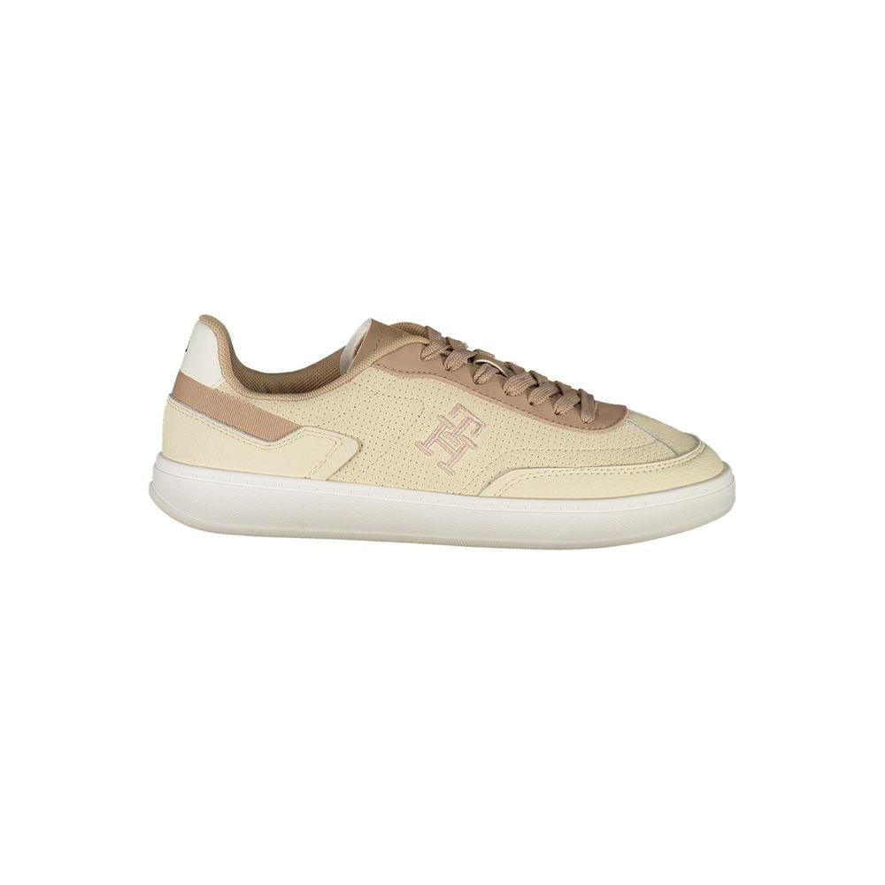 Tommy Hilfiger Beige Polyurethane Women Sneaker - HBPS Beauty & Fashion