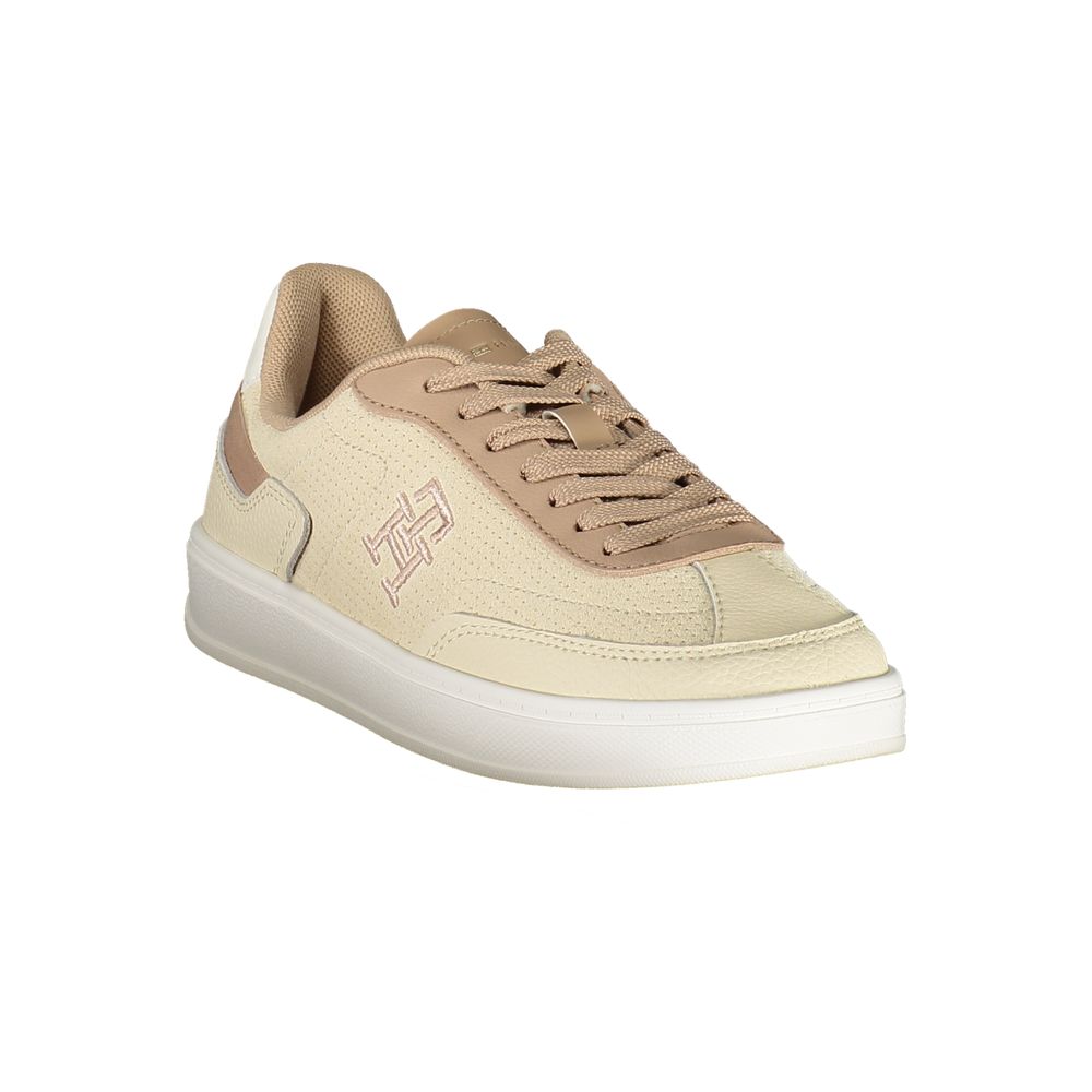 Tommy Hilfiger Beige Polyurethane Women Sneaker - HBPS Beauty & Fashion