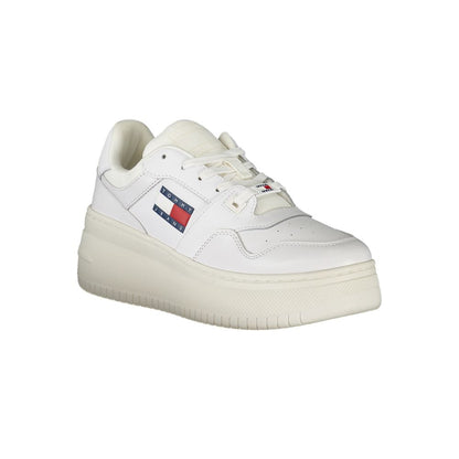 Tommy Hilfiger Bianco Leather Women Sneaker - HBPS Beauty & Fashion