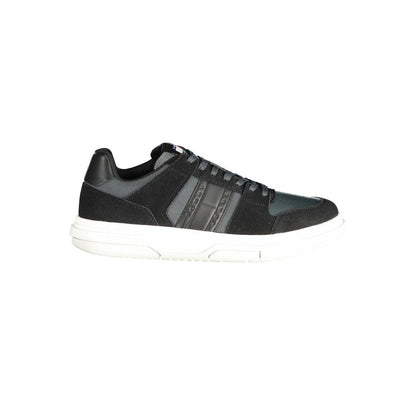 Tommy Hilfiger Black Leather Men Sneaker - HBPS Beauty & Fashion