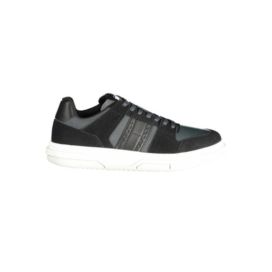 Tommy Hilfiger Black Leather Men Sneaker - HBPS Beauty & Fashion