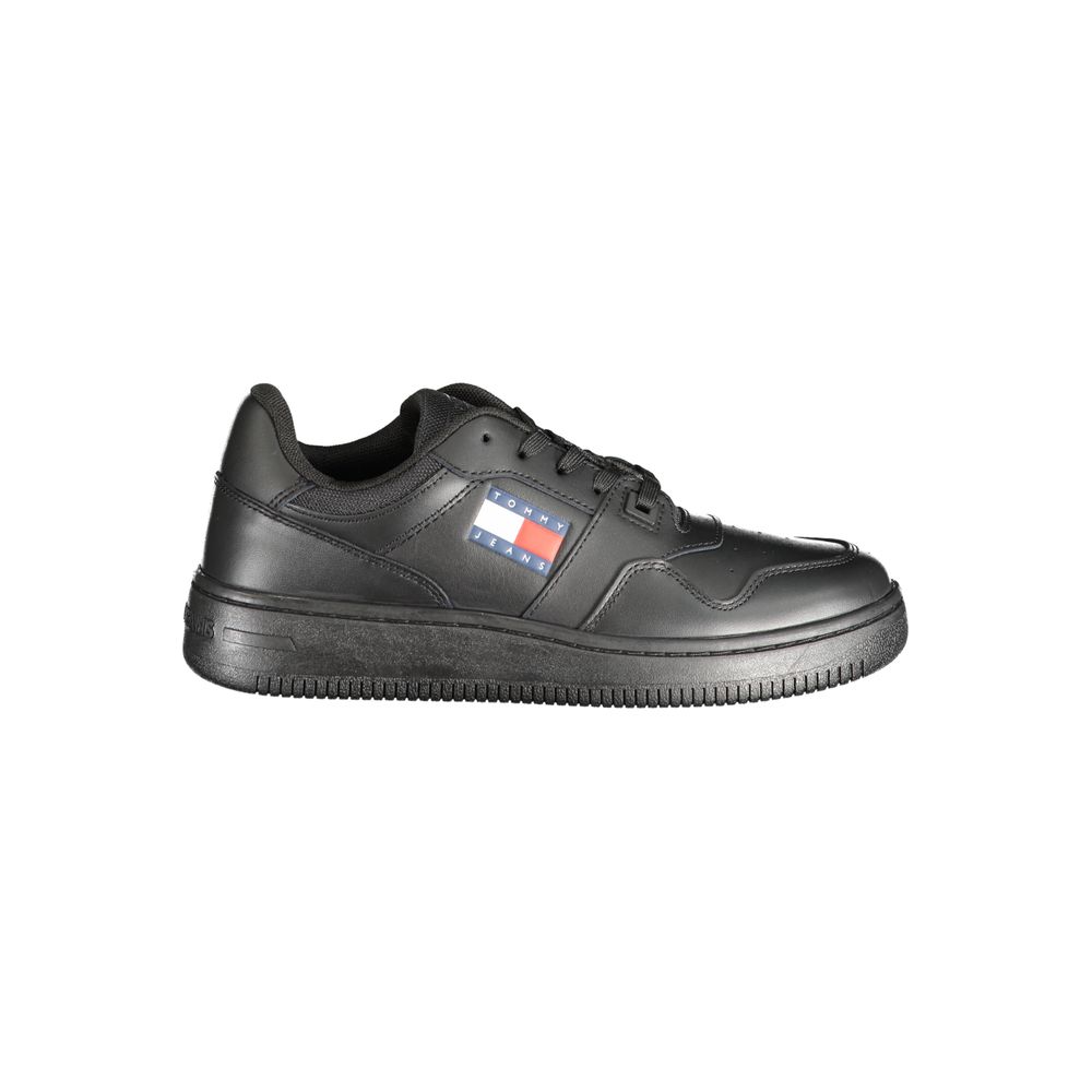Tommy Hilfiger Black Leather Women Sneaker - HBPS Beauty & Fashion