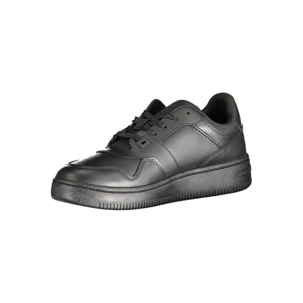 Tommy Hilfiger Black Leather Women Sneaker - HBPS Beauty & Fashion