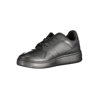 Tommy Hilfiger Black Leather Women Sneaker - HBPS Beauty & Fashion