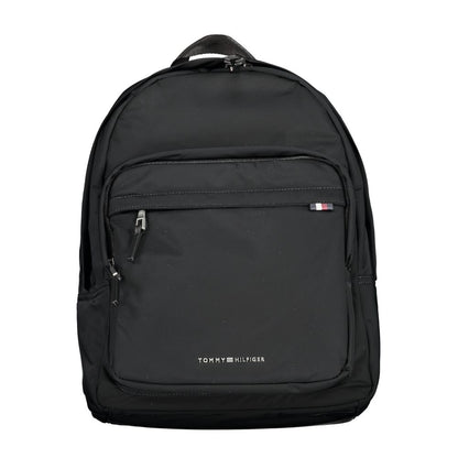 Tommy Hilfiger Black Polyester Men Backpack - HBPS Beauty & Fashion