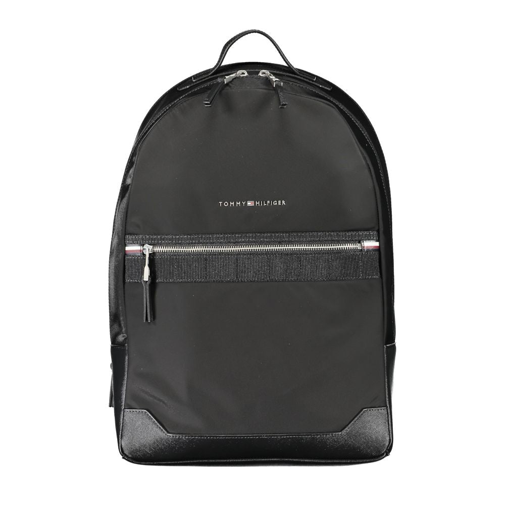 Tommy Hilfiger Black Polyester Men Backpack - HBPS Beauty & Fashion