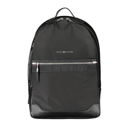 Tommy Hilfiger Black Polyester Men Backpack - HBPS Beauty & Fashion