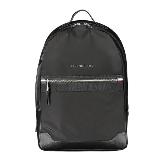 Tommy Hilfiger Black Polyester Men Backpack - HBPS Beauty & Fashion