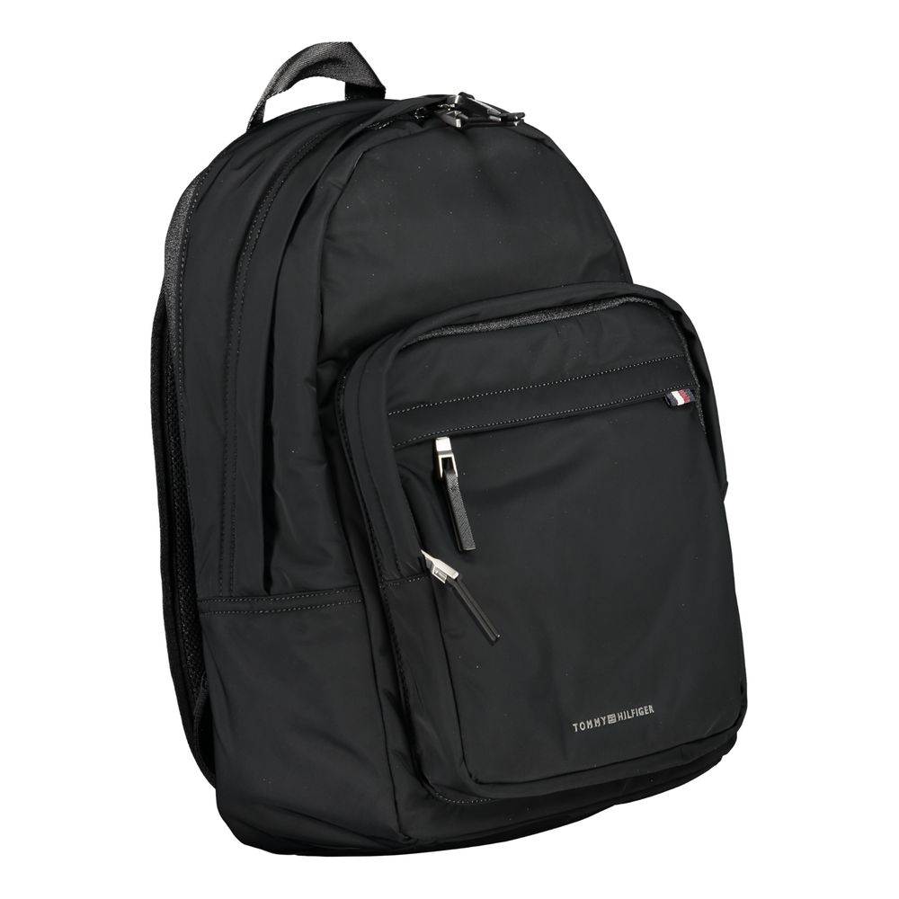 Tommy Hilfiger Black Polyester Men Backpack - HBPS Beauty & Fashion