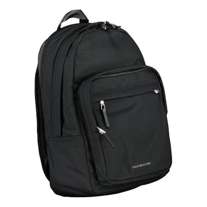 Tommy Hilfiger Black Polyester Men Backpack - HBPS Beauty & Fashion