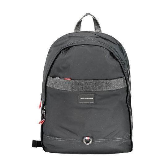 Tommy Hilfiger Black Polyester Men Backpack - HBPS Beauty & Fashion