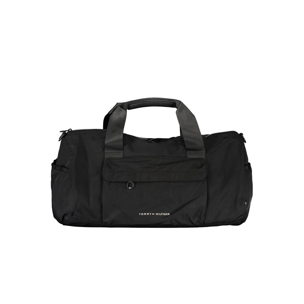 Tommy Hilfiger Black Polyester Men's Shoulder Bag - HBPS Beauty & Fashion