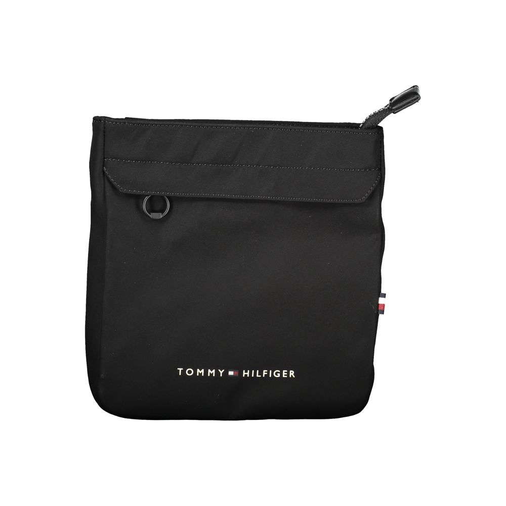 Tommy Hilfiger Black Polyester Men's Shoulder Bag - HBPS Beauty & Fashion