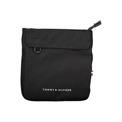 Tommy Hilfiger Black Polyester Men's Shoulder Bag - HBPS Beauty & Fashion