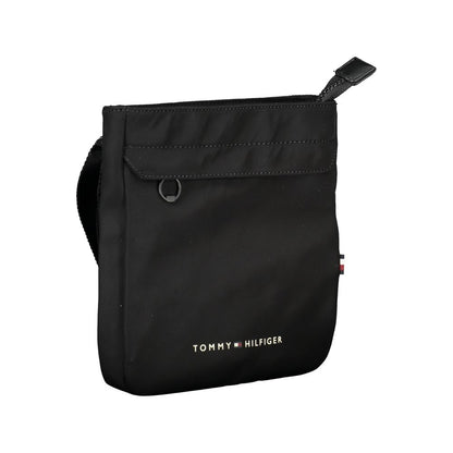 Tommy Hilfiger Black Polyester Men's Shoulder Bag - HBPS Beauty & Fashion