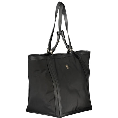 Tommy Hilfiger Black Polyester Women Handbag - HBPS Beauty & Fashion