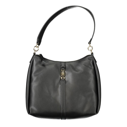 Tommy Hilfiger Black Polyester Women Shoulder Bag - HBPS Beauty & Fashion