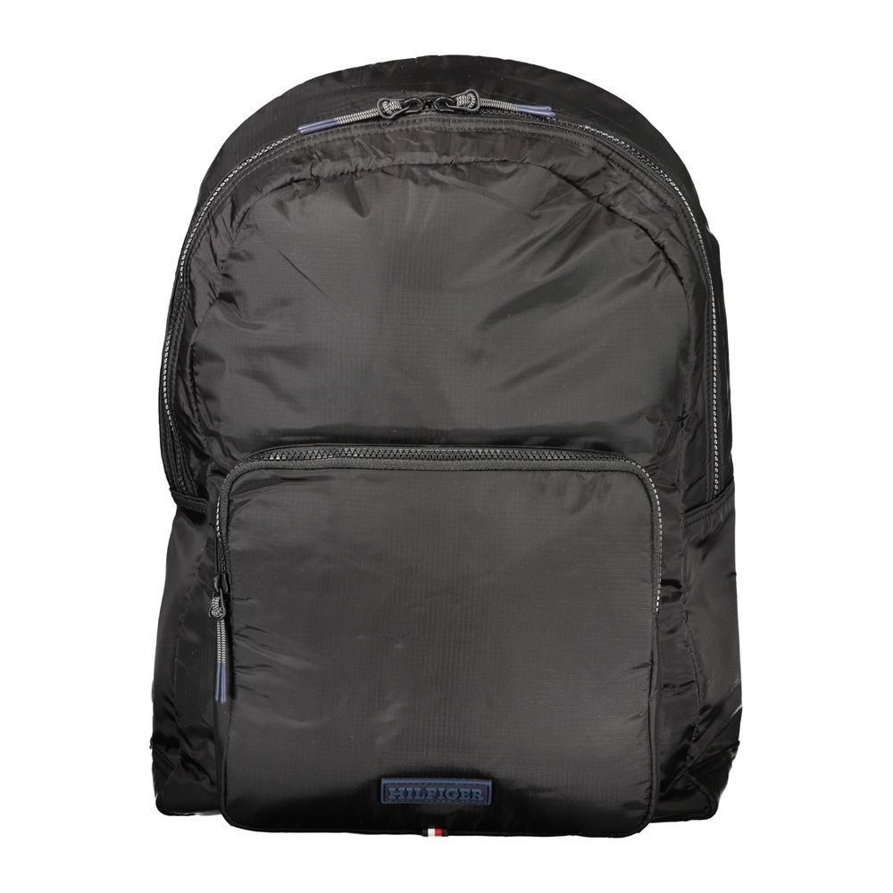 Tommy Hilfiger Black Polyurethane Men Backpack - HBPS Beauty & Fashion