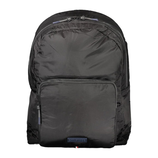 Tommy Hilfiger Black Polyurethane Men Backpack - HBPS Beauty & Fashion