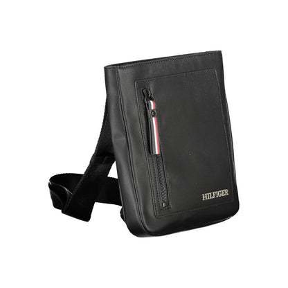 Tommy Hilfiger Black Polyurethane Men Shoulder Bag - HBPS Beauty & Fashion