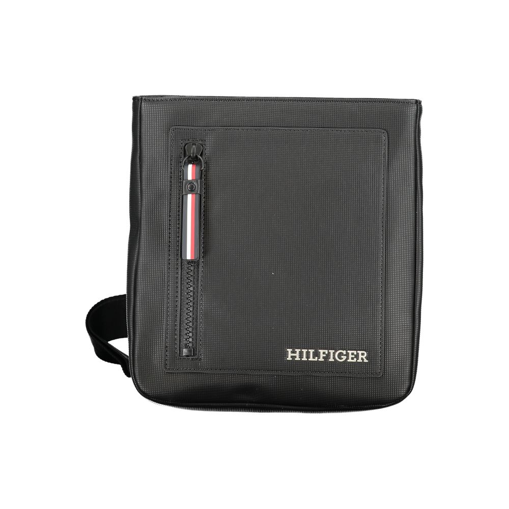 Tommy Hilfiger Black Polyurethane Men Shoulder Bag - HBPS Beauty & Fashion