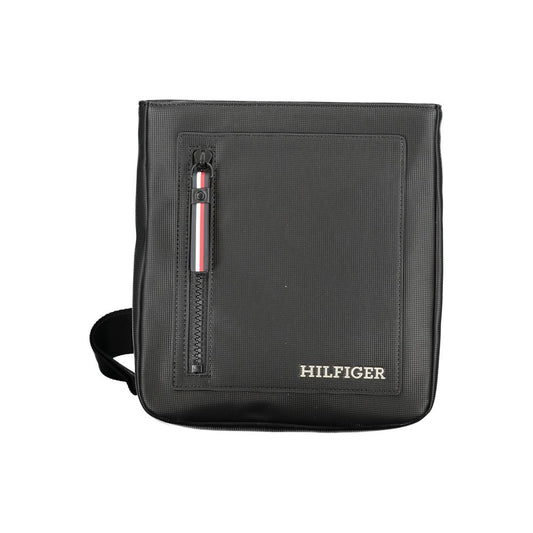 Tommy Hilfiger Black Polyurethane Men Shoulder Bag - HBPS Beauty & Fashion