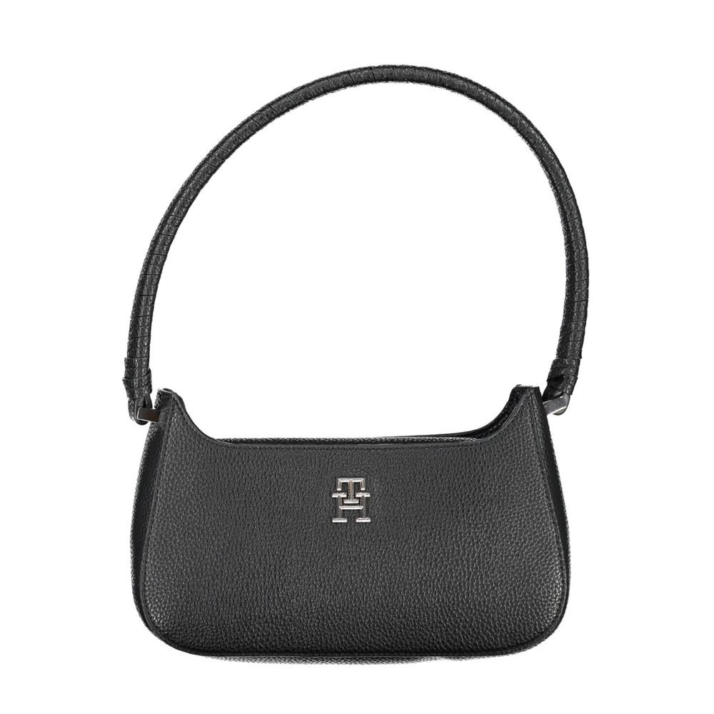 Tommy Hilfiger Black Polyurethane Women Handbag - HBPS Beauty & Fashion