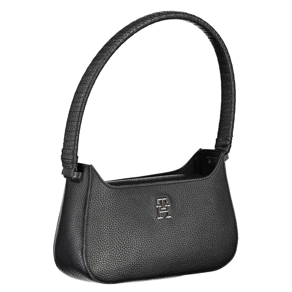 Tommy Hilfiger Black Polyurethane Women Handbag - HBPS Beauty & Fashion