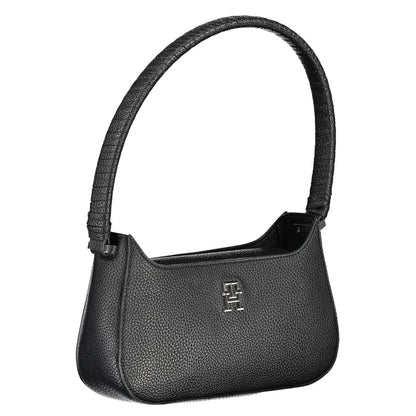 Tommy Hilfiger Black Polyurethane Women Handbag - HBPS Beauty & Fashion