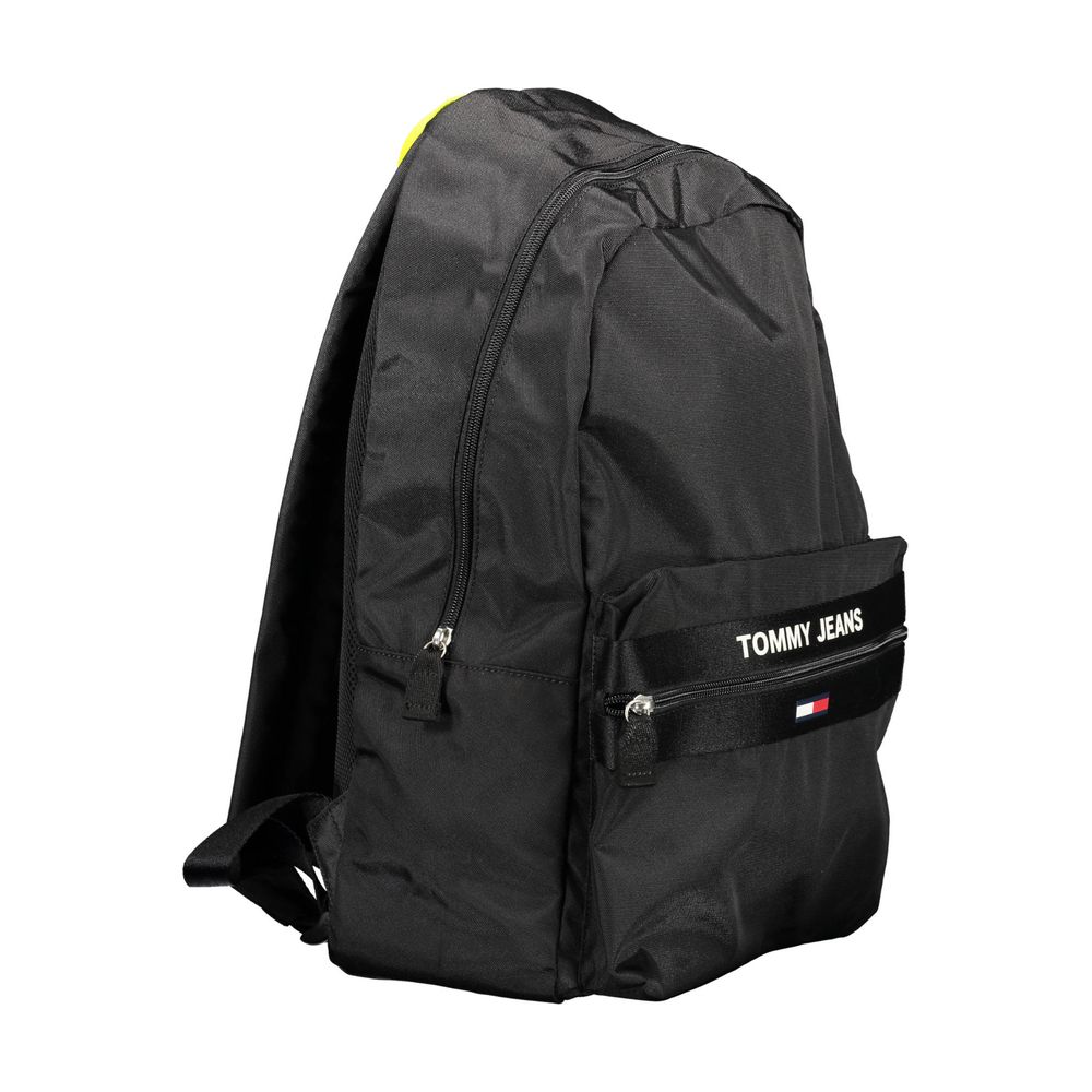 Tommy Hilfiger Black Recycled Polyester Men Backpack - HBPS Beauty & Fashion