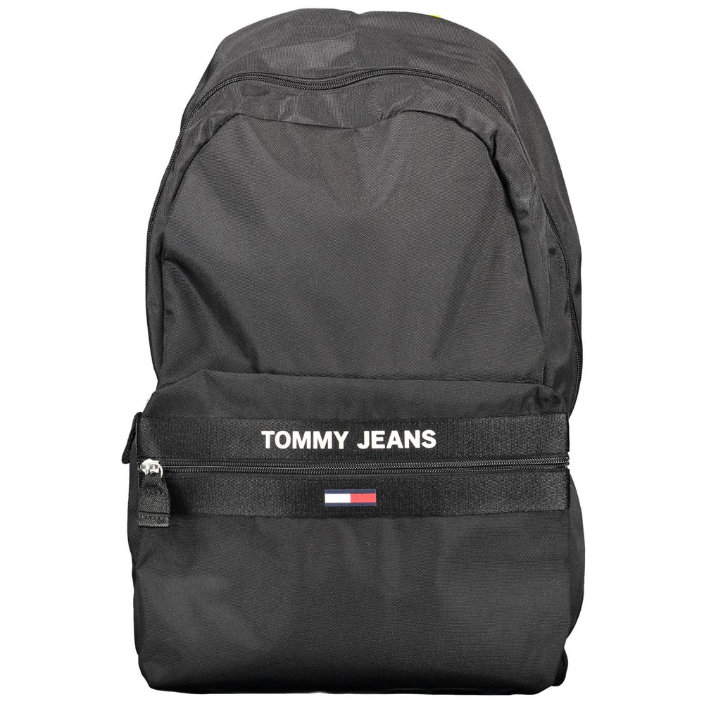 Tommy Hilfiger Black Recycled Polyester Men Backpack - HBPS Beauty & Fashion