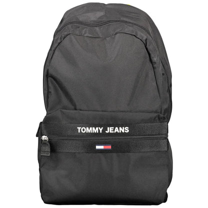 Tommy Hilfiger Black Recycled Polyester Men Backpack - HBPS Beauty & Fashion