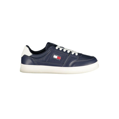 Tommy Hilfiger Blue Leather Men Sneaker - HBPS Beauty & Fashion