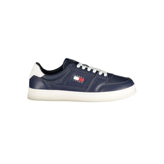 Tommy Hilfiger Blue Leather Men Sneaker - HBPS Beauty & Fashion