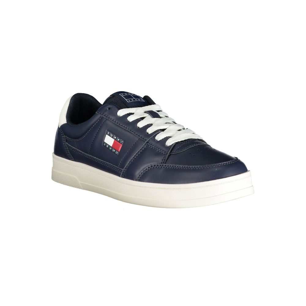 Tommy Hilfiger Blue Leather Men Sneaker - HBPS Beauty & Fashion