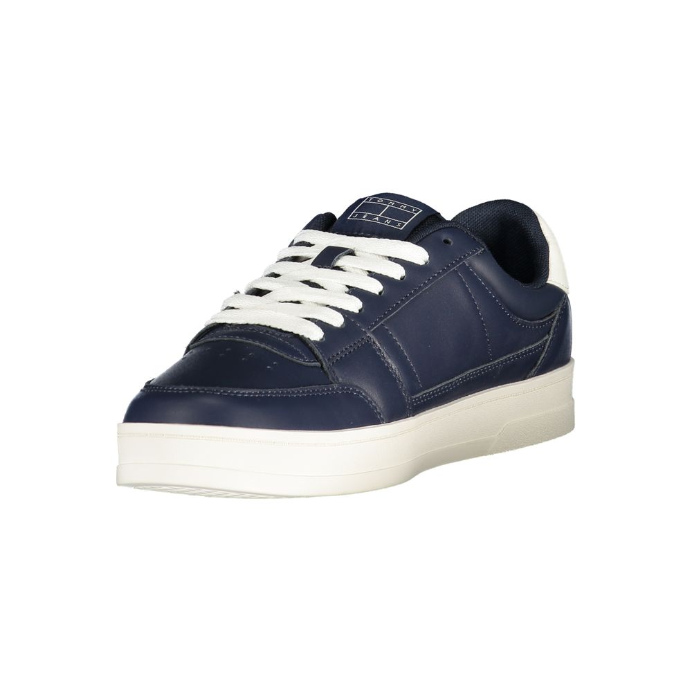 Tommy Hilfiger Blue Leather Men Sneaker - HBPS Beauty & Fashion