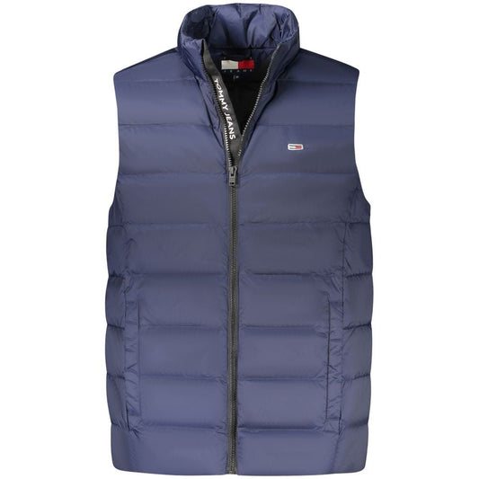 Tommy Hilfiger Blue Nylon Men's Sleeveless Jacket - HBPS Beauty & Fashion
