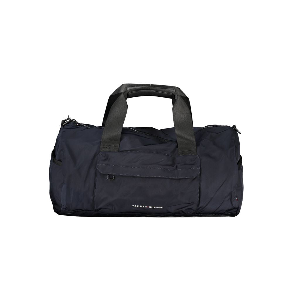 Tommy Hilfiger Blue Polyester Men's Bag with Adjustable Shoulder Strap - HBPS Beauty & Fashion