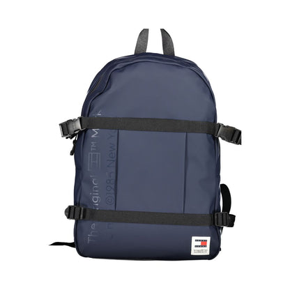 Tommy Hilfiger Blue Polyurethane Men Backpack - HBPS Beauty & Fashion