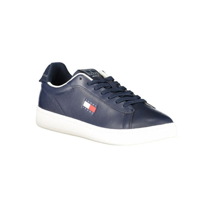 Tommy Hilfiger Blue Polyurethane Men Sneaker - HBPS Beauty & Fashion