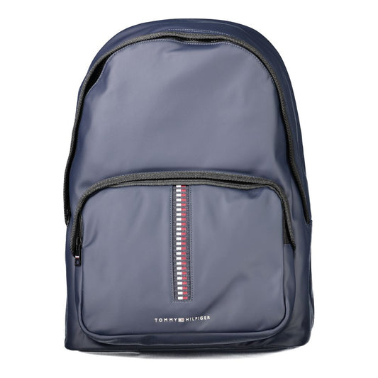 Tommy Hilfiger Blue Polyurethane Men's Backpack - HBPS Beauty & Fashion