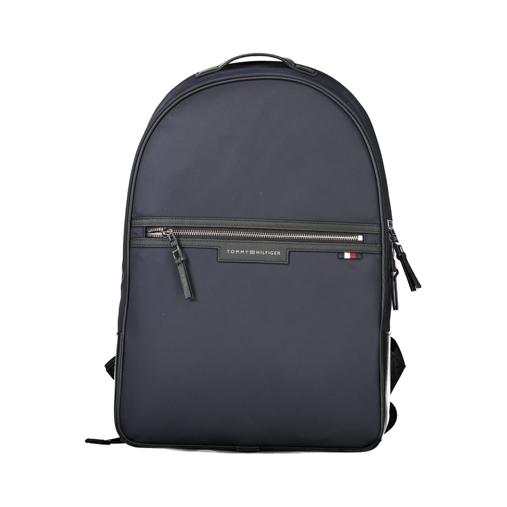 Tommy Hilfiger Blue Recycled Polyester Men Backpack - HBPS Beauty & Fashion
